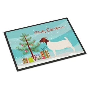 Caroline's Treasures BB9253JMAT Boer Goat Christmas Doormat 24x36, Teal Front... - Picture 1 of 4