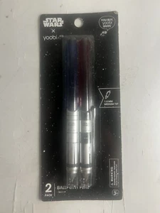 Paquete de 2 bolígrafos Star Wars X Yoobi sable de luz azul y rojo tinta negra - objetivo sin usar, en caja - Imagen 1 de 5