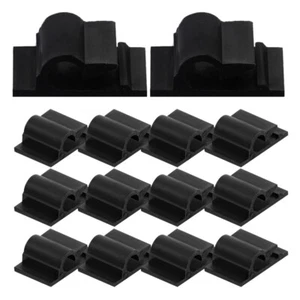 100pcs Self-adhesive Cable Holder Clips Wire Cord Holder Organizers (Black) - Afbeelding 1 van 12