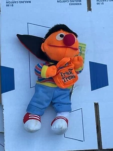 SESAME STREET 2003 VAMPIRE ERNIE Plush Stuff 8'' DOLL Halloween TRICK or TREAT - Picture 1 of 2