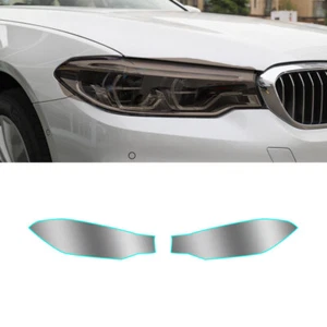 LH+RH TPU Headlight Protective Precut Film Sticker Cover For BMW 5 Series G30 - Picture 1 of 12
