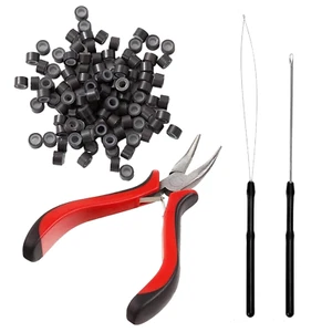 Microring Extensions Zubehör,Microring Extensions Echthaar mit Einfädler Nadel,E - Bild 1 von 7