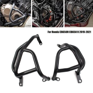 Black Engine Guard Bumper Crash Bars Protect For Honda CB650R CB650 R 2019-2021 - Picture 1 of 11
