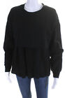 Pier Antonio Gaspari Women's Crewneck Long Sleeve Sweatshirt Black Size S