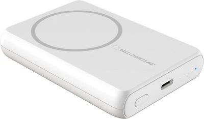 Scosche Gobat Ms 5K Wireless Mobile Battery, White for Apple MagSafe iPhone. - Image 1 of 4