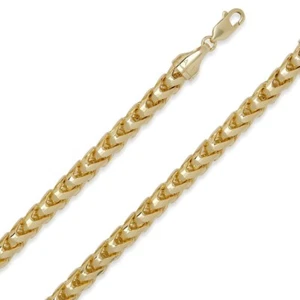 10k Solid Yellow Gold Mens Franco Link 22" 6mm 89 grams PENDANT Chain Necklace - Picture 1 of 7