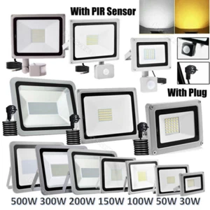Proyector LED con detector de movimiento/enchufe 10W-200Watt foco exterior faros - Imagen 1 de 53