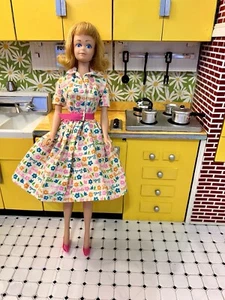 1960’s Blonde Midge Doll in 1965’s LEARNS TO COOK  #1635 Dress*Belt*Shoes*Pots - Picture 1 of 20