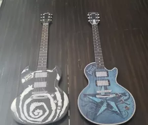 WowWee Paper Jamz Guitar Instant Rock Star LOT 2009 Blue Star B/W Swirl WORKS - Picture 1 of 13