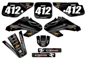 2001-2003 XR 70 MAYHEM Black Senge Graphics Kit Compatible with Honda - Picture 1 of 10
