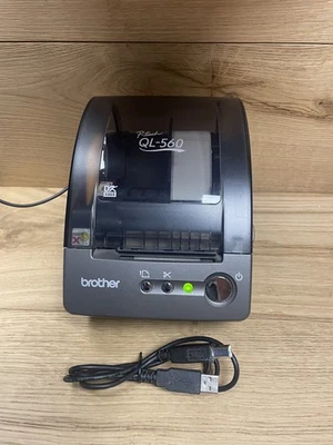 Brother P-Touch QL-560 Thermal Label Printer + Labels, USB Lead & Power Lead - Image 1 of 4