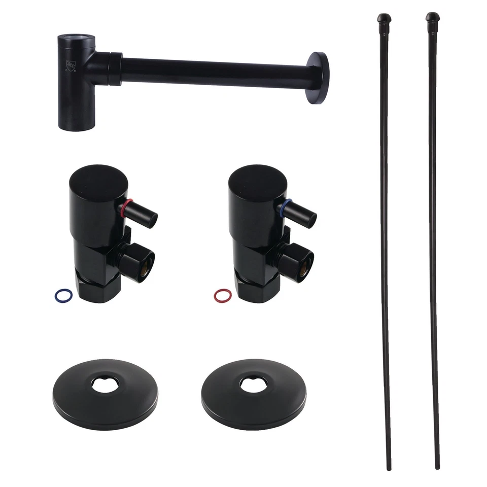 Kingston Brass CD53300DLLKB3 Trimscape Plumbing Supply Kit Combo - Black - Image 1 of 1