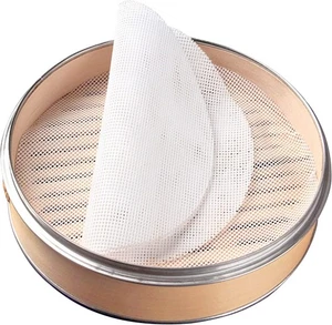 Non Stick Silicone Steamer Liners 5pcs Reusable Mesh Pads Bamboo Steamer New - Picture 1 of 3