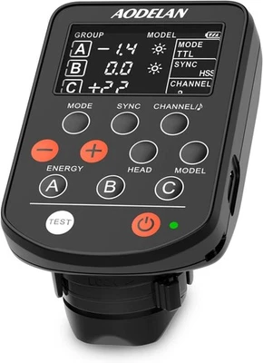 AODELAN E4 Flash Trigger for Nikon Cameras, 1/8000s HSS, TTL Replaces Air Remote - Image 1 of 4