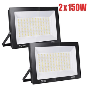 2X 150W LED Fluter Flutlicht Strahler Scheinwerfer Garten Leuchte Baustrahler DE - Bild 1 von 11