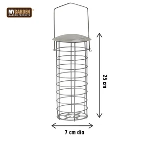 Metal  Hanging Bird Fatball Feeder Weatherproof Bird Feeding Station Handle - Picture 1 of 3
