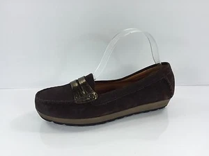 Geox Women's Brown Leather Flats 38 - Picture 1 of 8
