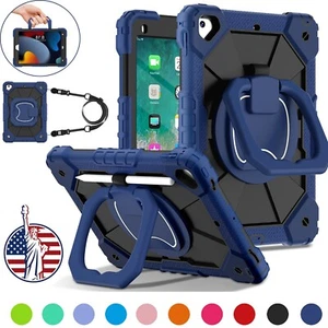 Rotating Heavy Duty Stand Case For iPad 5th/6th/7th/8th/9th10th/11th Gen & A16 - Picture 1 of 59