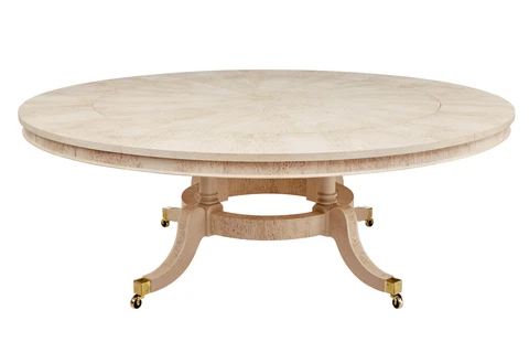 BURR BIRCH CIRCULAR EXTENDING JUPE DINING TABLE Cover