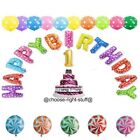 Pack of all Birthday Balloons Polka Dot Swirl Candy Foil Cake foil Letter Foil