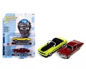 1972 Ford Mustang Yellow andChevrolet Chevelle Red 1/64 Johnny lightningJLSP242a - Picture 1 of 1