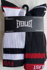 6 Paar Everlast Herren Crew Schuhe Größe 6-12 (Sockengröße 10-13) authentisch - Bild 1 von 10