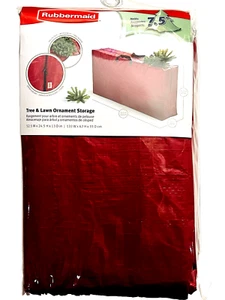 RUBBERMAID CHRISTMAS TREE & LAWN RED ORNAMENT STORAGE BAG FITS TREES UP to 7.5' - Picture 1 of 3