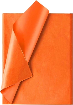 100 Hojas 20"X14" Papel Pañuelo Naranja para Bolsas de Regalo, Halloween Dec, Otoño Gracias Foto 1 de 4