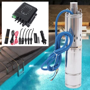 400W 80m DC 36V Solar Water Pump 3" Submersible Deep Well Pump MPPT Controller - Picture 1 of 12