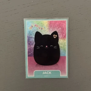Jack the Cat 500 RARE Squishmallow Trading Card Series X-fractor Pixel Holo Foil - Picture 1 of 2