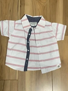 Weiß-rot gestreiftes Hemd - Bild 1 von 3