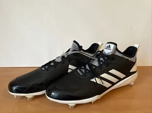 Men's Adidas Black White Adizero Afterburner V Baseball Shoe Size 13 1/2 Cloud - Picture 1 of 8