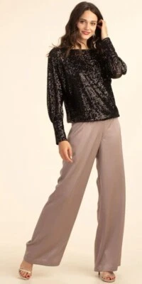 Pantalones largos de fin de semana Trina Turk para mujer marrón talla 6 precio de venta sugerido por el fabricante 238 USD Foto 1 de 4