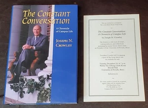 *SIGNED/INSCRIBED/1st Edit* The Constant Conversation, Joseph Crowley, HC/VG - Picture 1 of 15