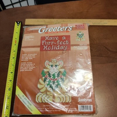 Counted Cross Stitch Kit Christmas Santa Claus Janlynn/Sugarplum Greeters - Image 1 of 4