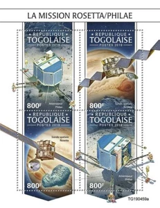 ROSETTA & PHILAE ESA sonda per veicoli spaziali Space MNH foglio di timbro 4 V #1 (2019 Togo) - Foto 1 di 1