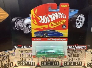 Hot Wheels Classics Series 1 #5/25 1967 Dodge Charger - Spectraflame Green - Picture 1 of 4