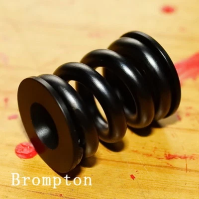 Amortiguador de resorte helicoidal trasero de suspensión de titanio/bloque de goma para Brompton Foto 1 de 4