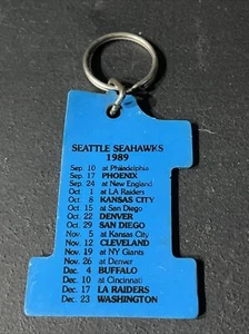 1989 Seattle Seahawks Football Schedule Keychain The Nest Lacey Washington - Picture 1 of 2