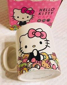 Taza de cerámica súper linda Sanrio Hello Kitty Café exclusiva para coleccionistas nueva en caja - Imagen 1 de 9