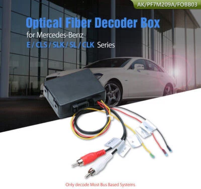 Car Optical Fiber Decoder Box Audio Converter for Mercedes Benz CLS/E/CLK/SL/SLK - Image 1 of 3