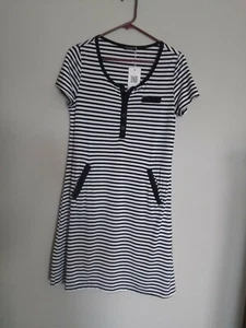 NWT Ekouaer Women Short Sleeve Striped Nursing Nightgown Breastfeeding Sz S - Picture 1 of 9