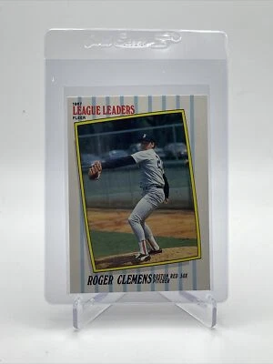 1987 Fleer League Leaders Roger Clemens Baseball Card #10 Mint FREE SHIPPING - Image 1 of 3