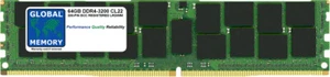 64GB (1 x 64gb) DDR4 3200MHz PC4-25600 288-PIN ECC REGISTERED LRDIMM SERVER RAM - Picture 1 of 1