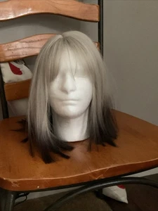 Wig Grey And Black Shoulder Lenghth - Picture 1 of 11