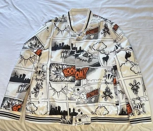 Comic Book Panel Herren 5XL Letterman Blazer Jacke (schwarz, weiß) - Bild 1 von 13