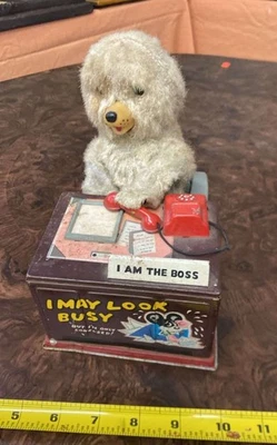Rare Vintage Linemar Battery Operated TELEPHONE DOG - Not Tested  - Image 1 of 2