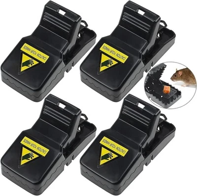 Rat Traps - 4 x Large Heavy Duty That Kill Instantly - Black  - Image 1 of 4
