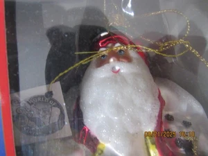 Figura Adorno Navidad Vidrio Soplado Kurt S. Adler Italiano Mundo de Santas 6" - Imagen 1 de 9