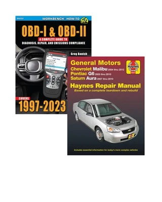 Juego de 2 libros OBD-I OBD-II Guía Chevrolet Malibu Pontiac G6 Saturn Aura Manual Foto 1 de 3